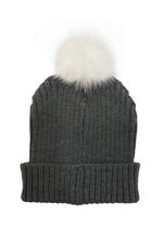 Load image into Gallery viewer, The Pom Hat - Charcoal/White
