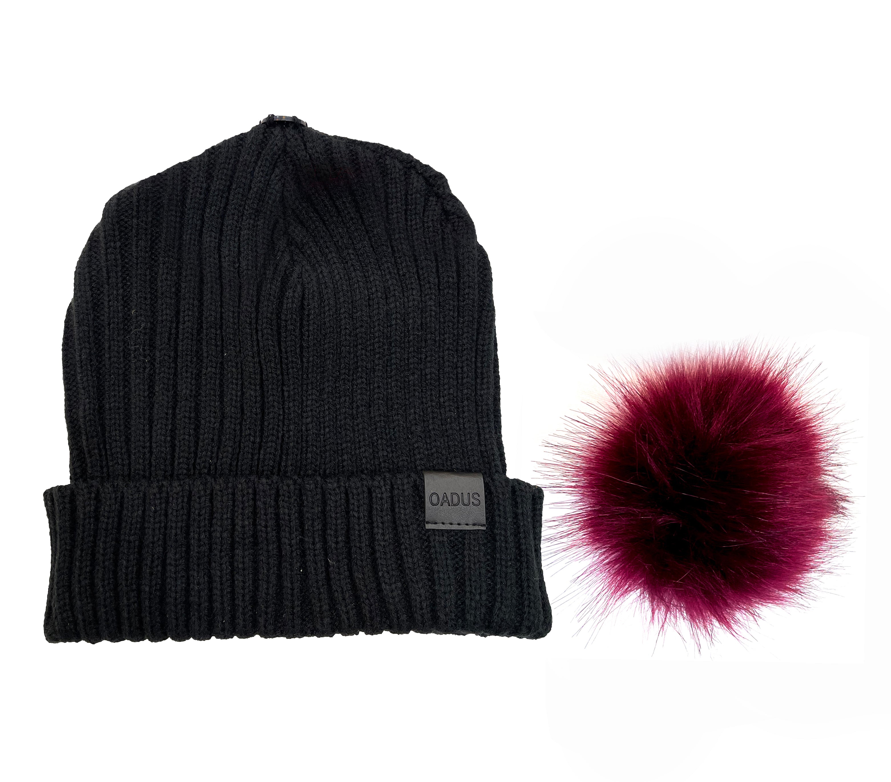 The Pom Hat - Black/Berry