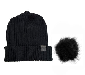 The Pom Hat - Black/Black