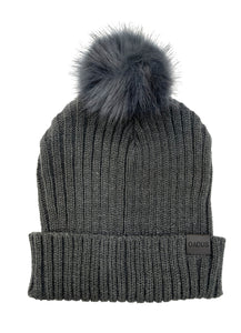 The Pom Hat - Charcoal/Charcoal