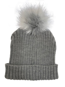 The Pom Hat - Light Grey/Light Grey