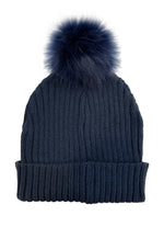 Load image into Gallery viewer, The Pom Hat - Navy/Navy
