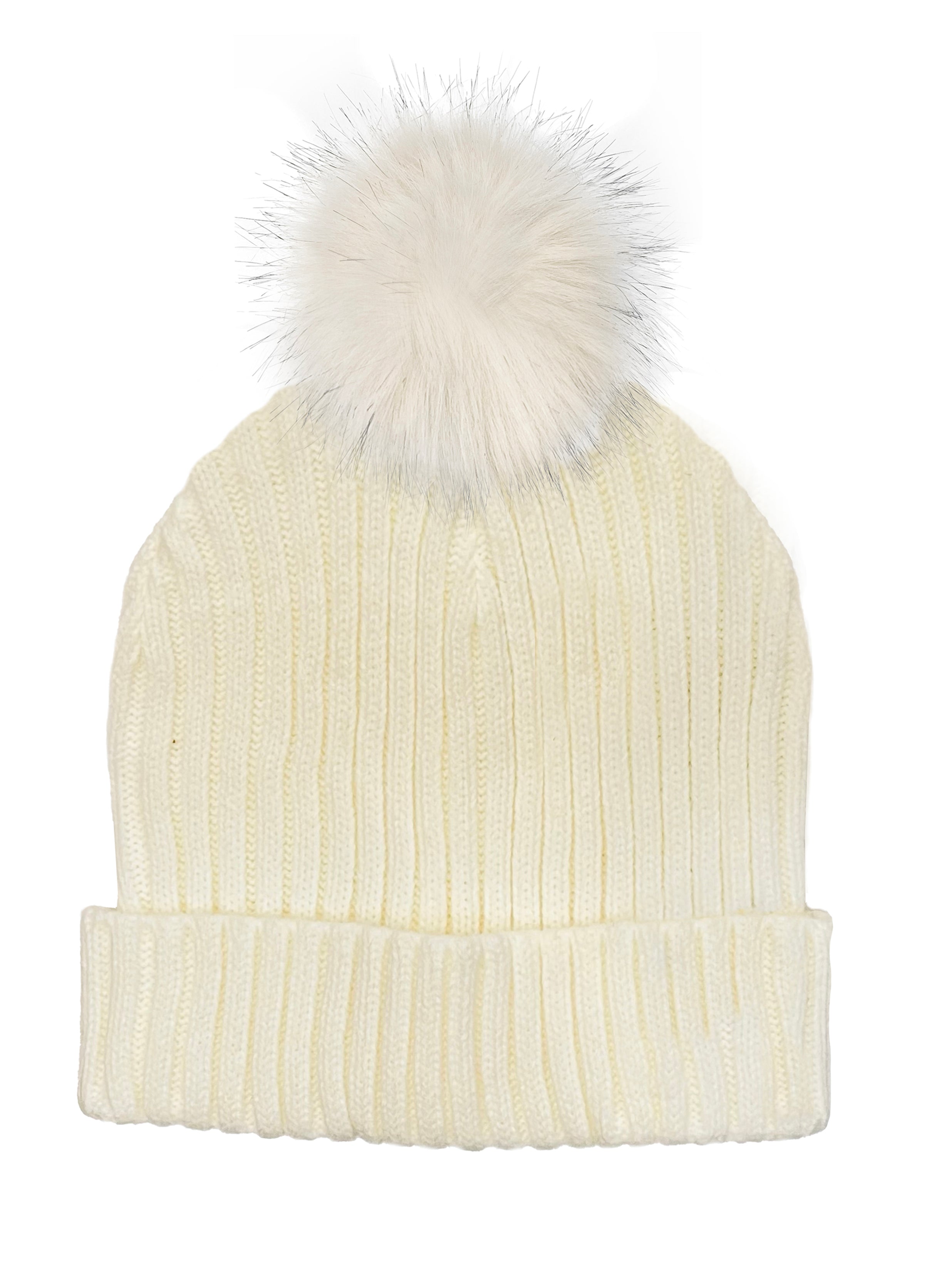 The Pom Hat - Ivory/Ivory