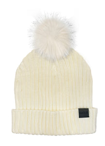 The Pom Hat - Ivory/Ivory