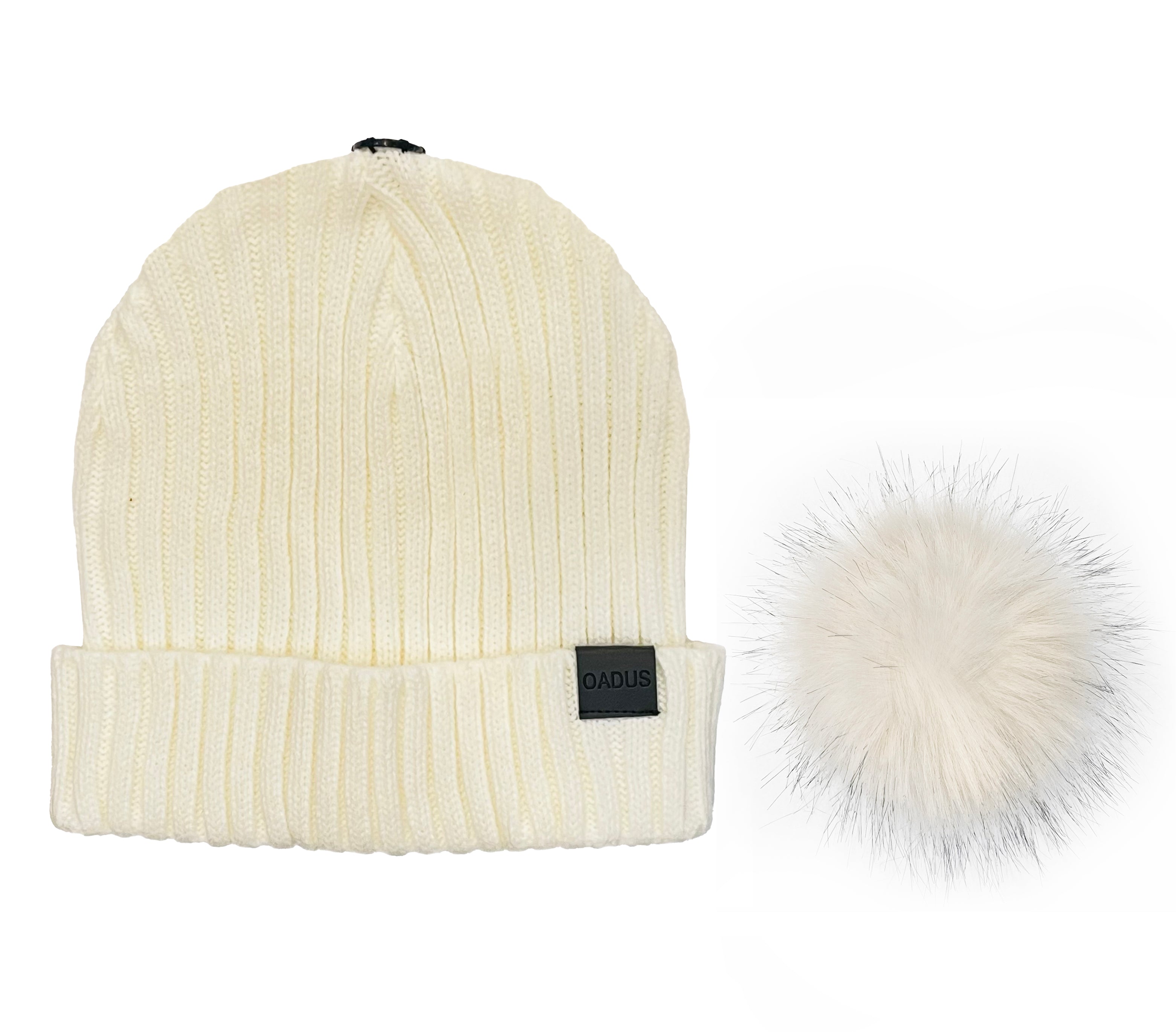 The Pom Hat - Ivory/Ivory