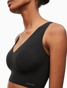 Calvin Klein Invisibles Lightly Lined V-Neck Bralette, Black, Small 
