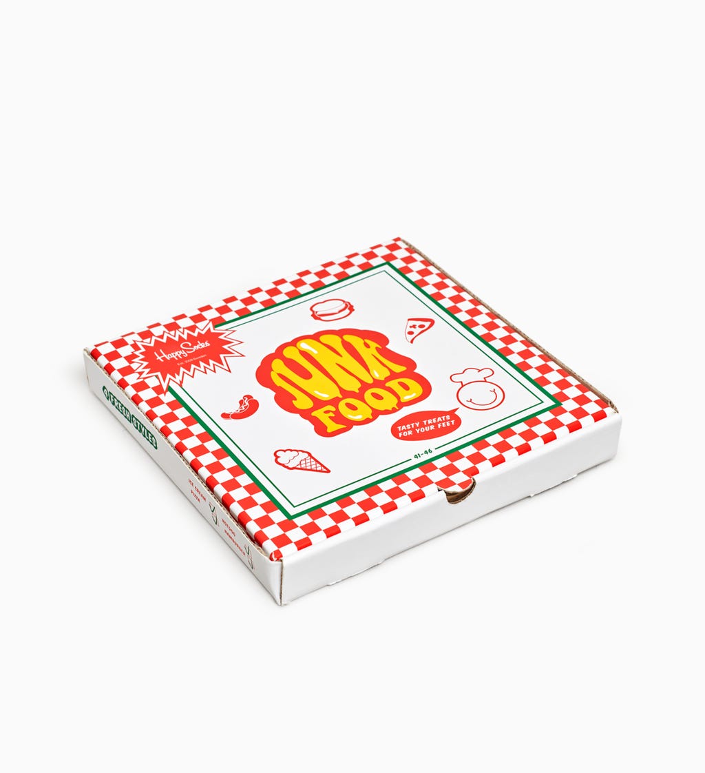 Happy Socks Junk Food Gift Box Crew Socks