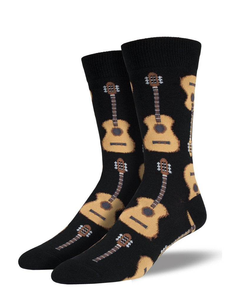 Socksmith Men's "Acoustic Guitar" Crew Socks