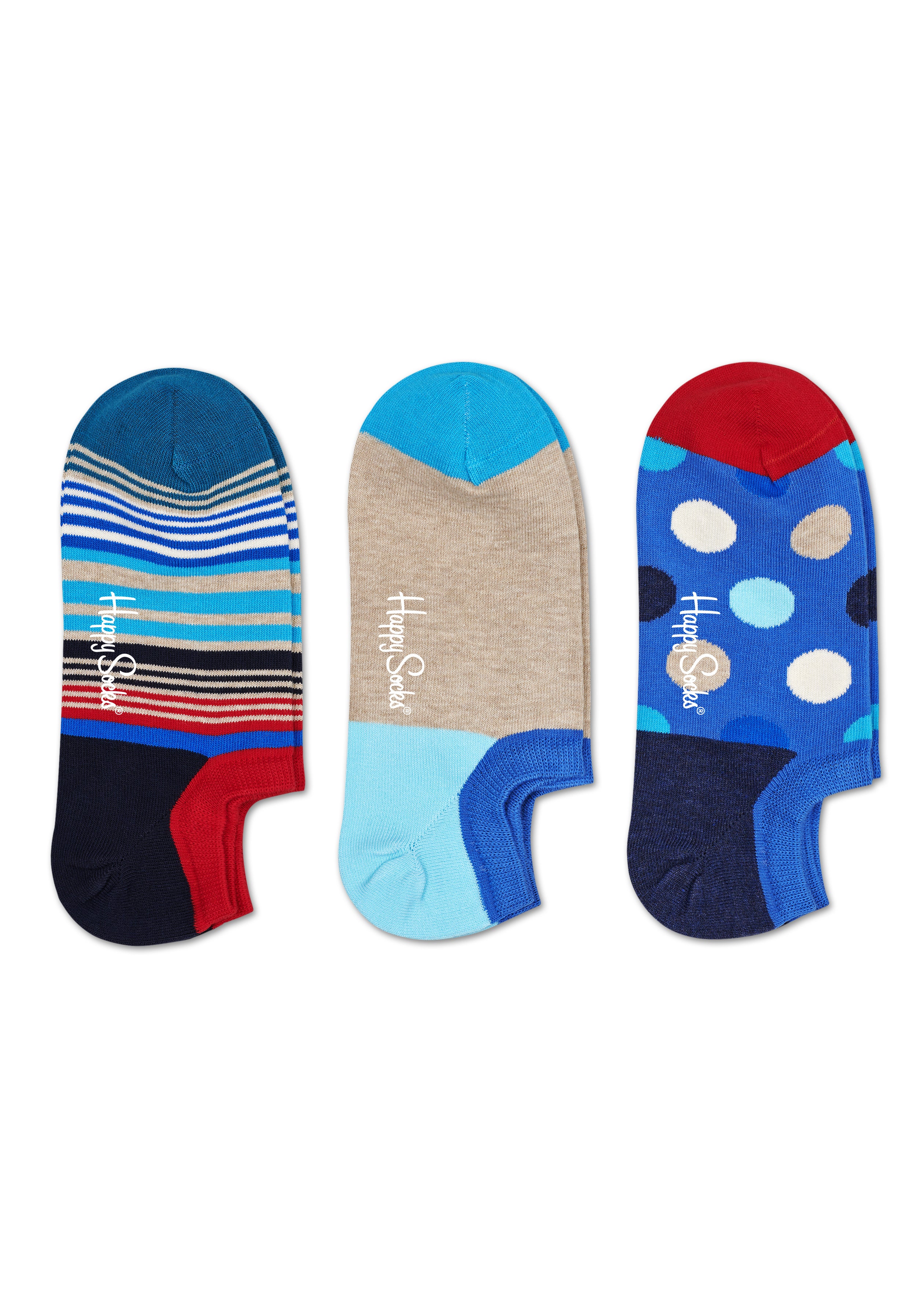 Happy Socks 3-Pack Variegated Liner Socks