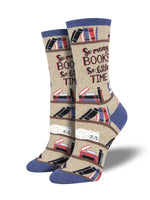 Load image into Gallery viewer, Socksmith Women&#39;s &quot;Time For A Good Book&quot; Crew Socks
